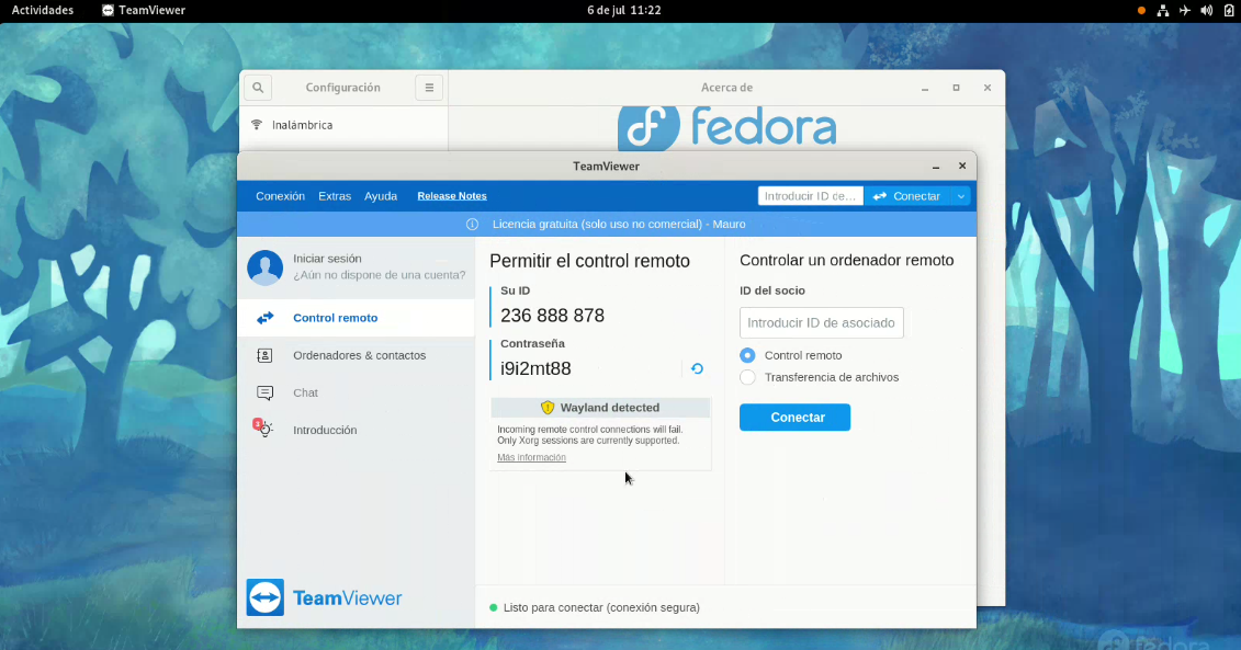 Instalar Teamviewer en Fedora